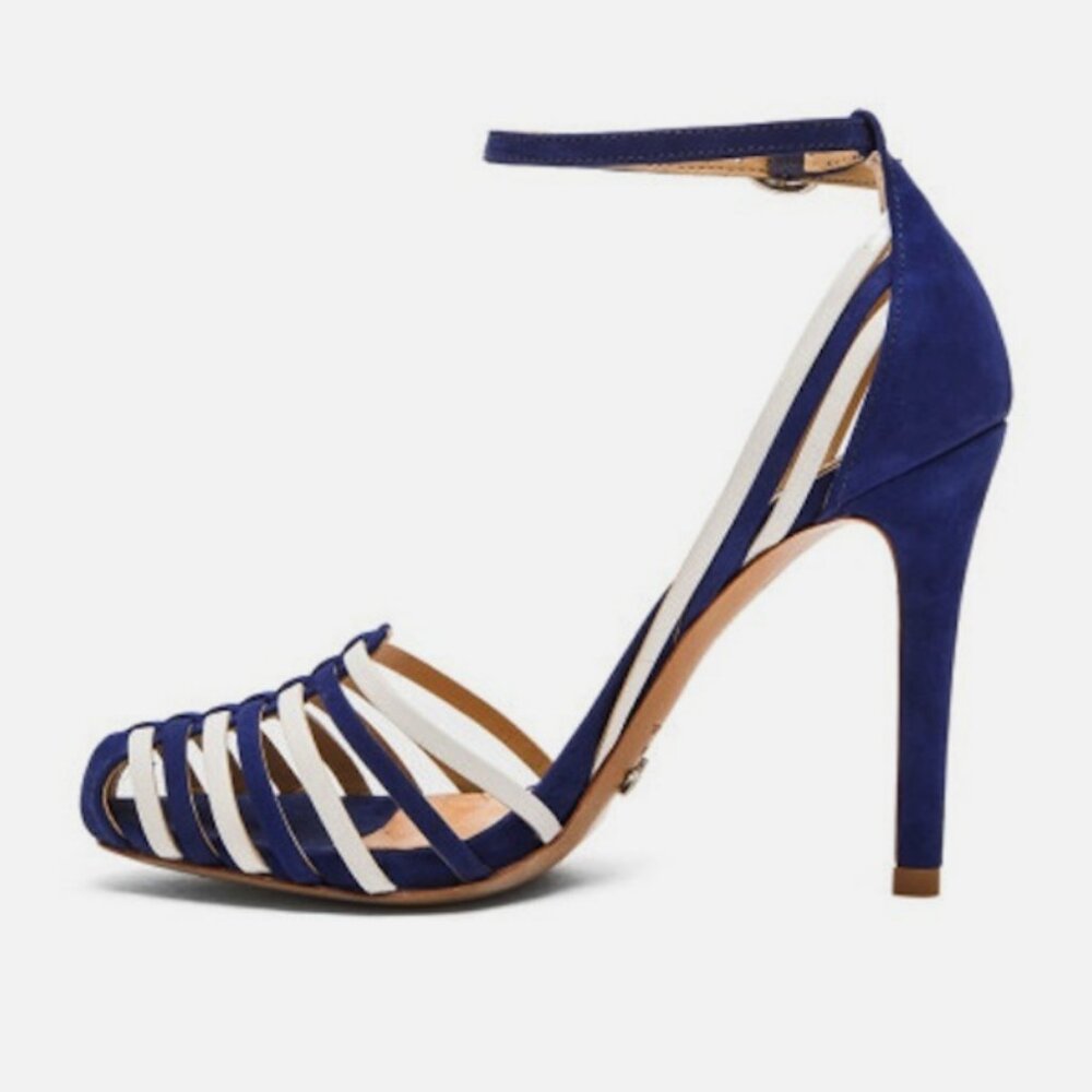Schutz Edmunda Olympian Caged Leather Heel - Picture 2 of 6